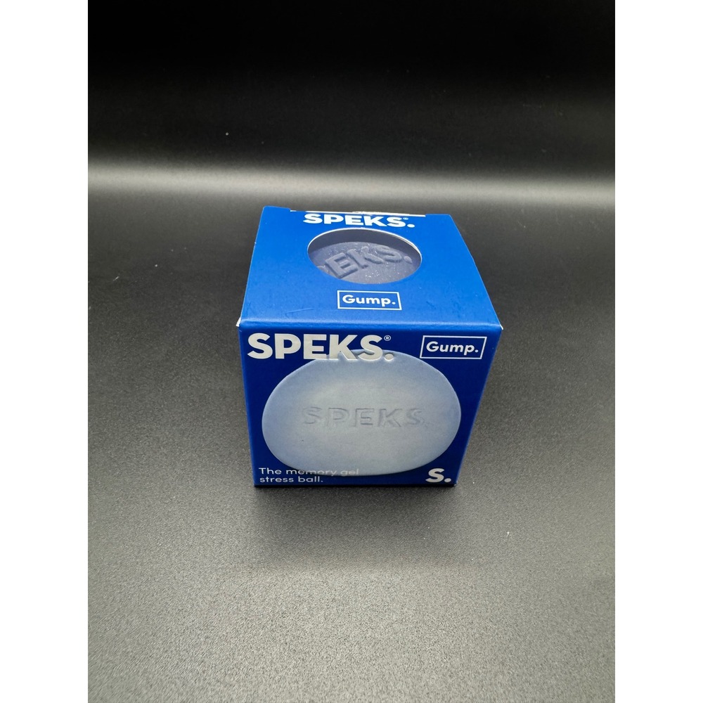Speks Gump Memory Gel Stress Ball Dew Blue Grey Fidget Toy New in Box